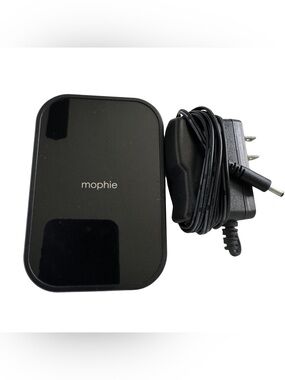 Mophie Black Wireless Charging Stand‎ + Adapter | Qi 10W Foldable Phone Cradle